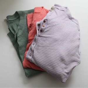 Set of 3 Free People “One of the Girls” Henleys